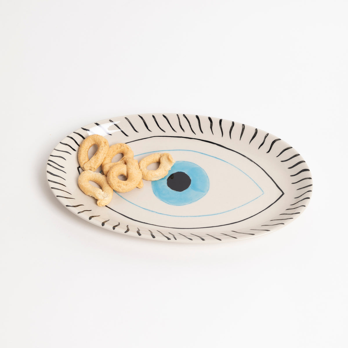 Mykonos Hand Painted Evil Eye Platter - P I C N I C 