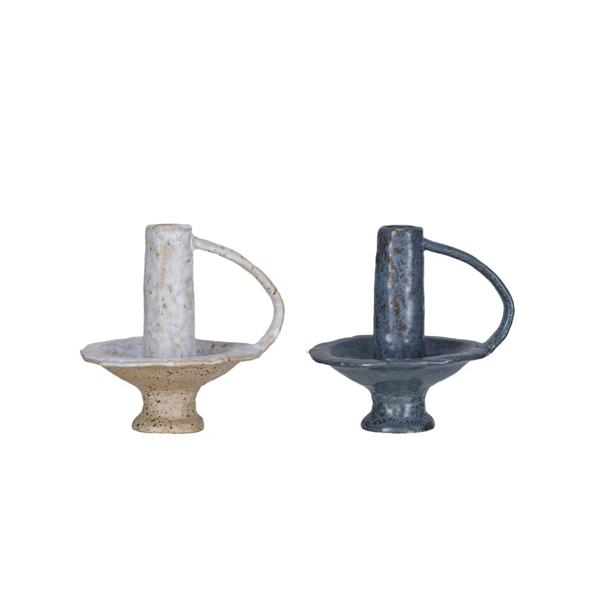 Stoneware Footed Taper Holder - P I C N I C 