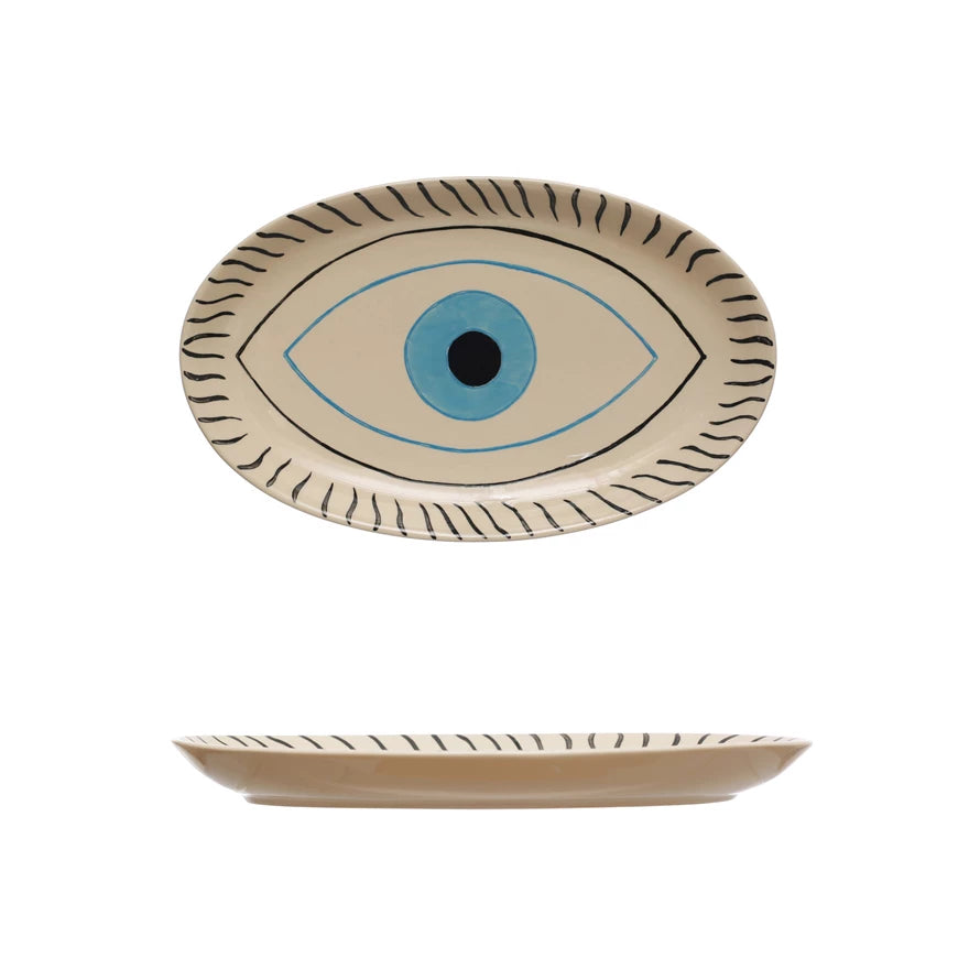 Mykonos Hand Painted Evil Eye Platter - P I C N I C 