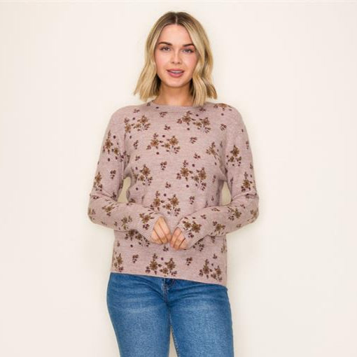 Maeva Floral Crew Sweater - P I C N I C