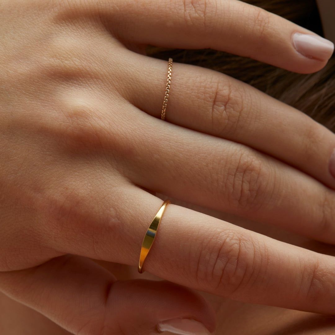 Enzi Gold Signet Ring - P I C N I C 