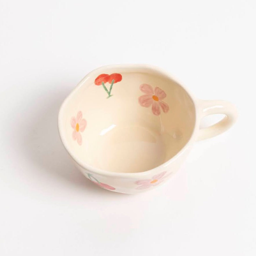 Flower Painted Ceramic Mug - P I C N I C 