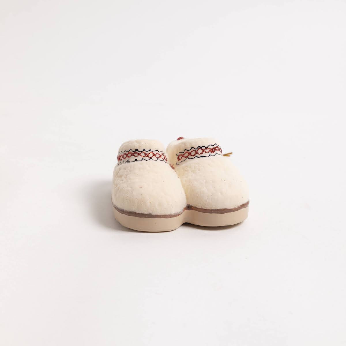 Cozy Fleece Slippers Glass Ornament - P I C N I C