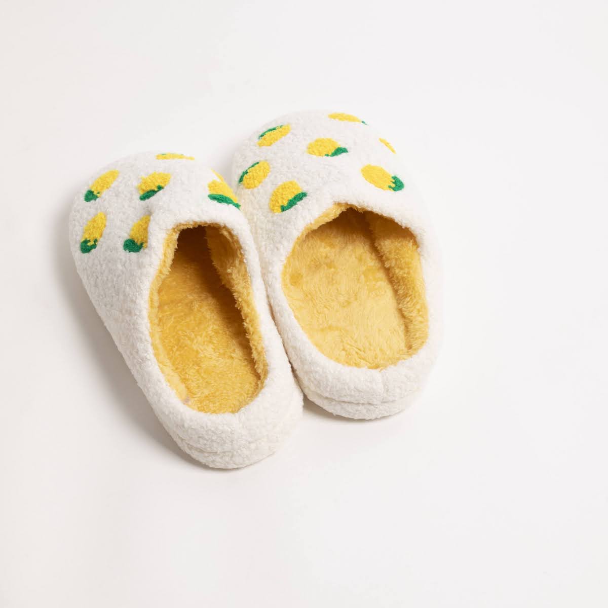 Lemon Furry Indoor Slippers - P I C N I C
