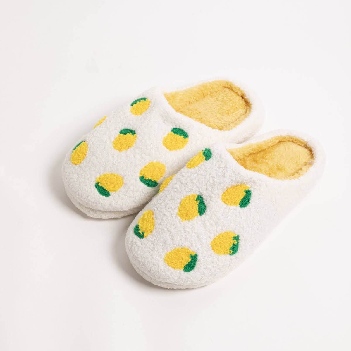 Lemon Furry Indoor Slippers - P I C N I C