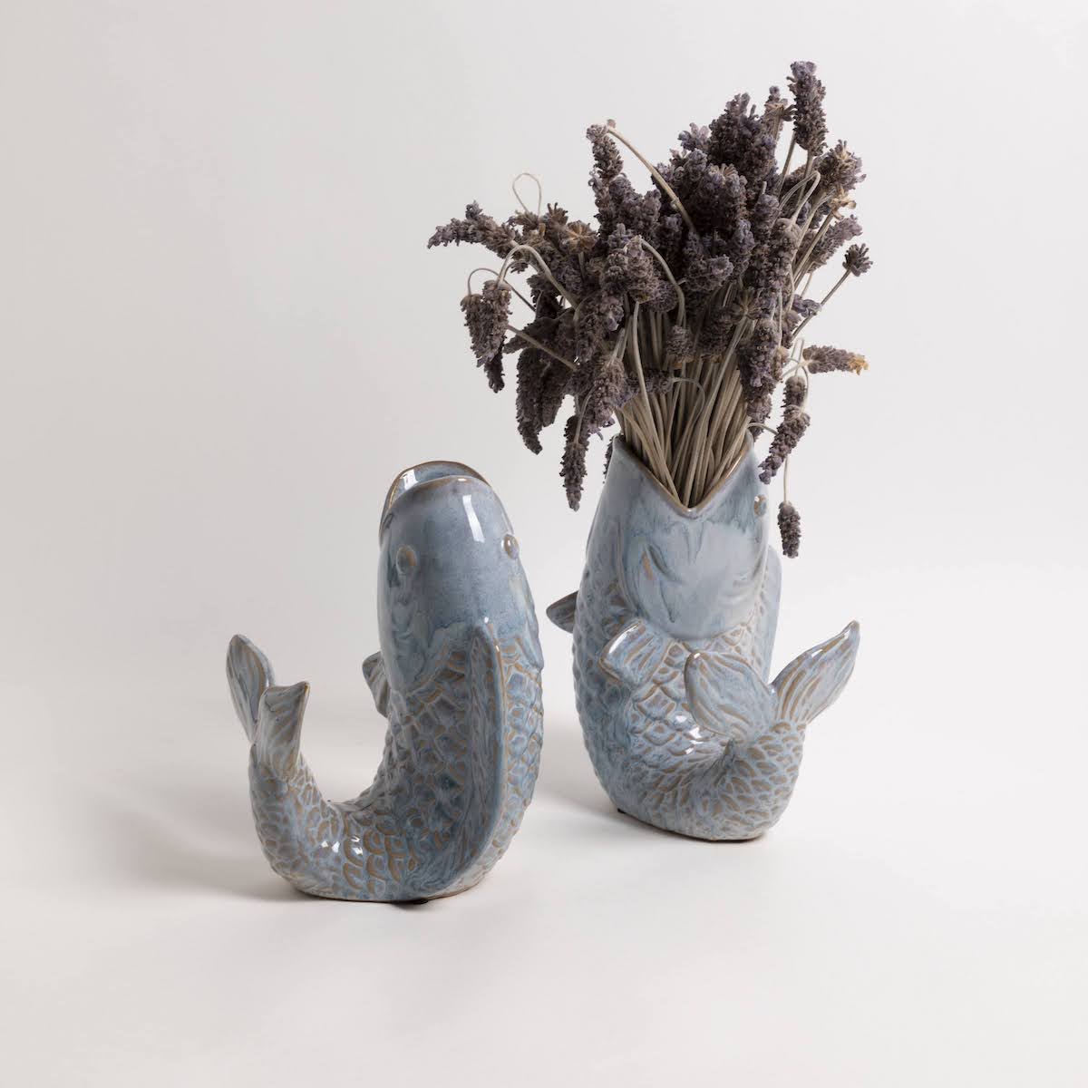 Umi Stoneware Fish Shaped Vase - P I C N I C