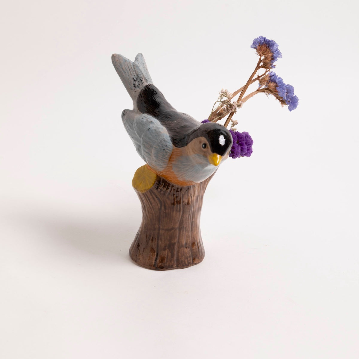 Lola Hand-Painted Stoneware Bird Vase - P I C N I C