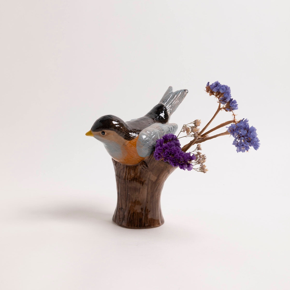 Lola Hand-Painted Stoneware Bird Vase - P I C N I C