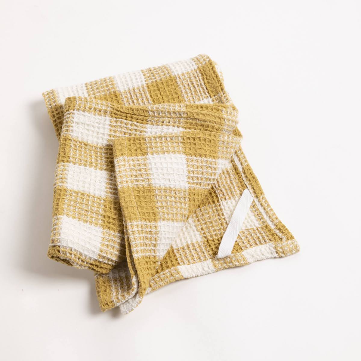 Muted Colors Gingham Waffle Weave Tea Towel - P I C N I C
