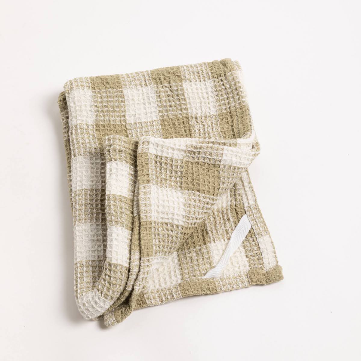 Muted Colors Gingham Waffle Weave Tea Towel - P I C N I C