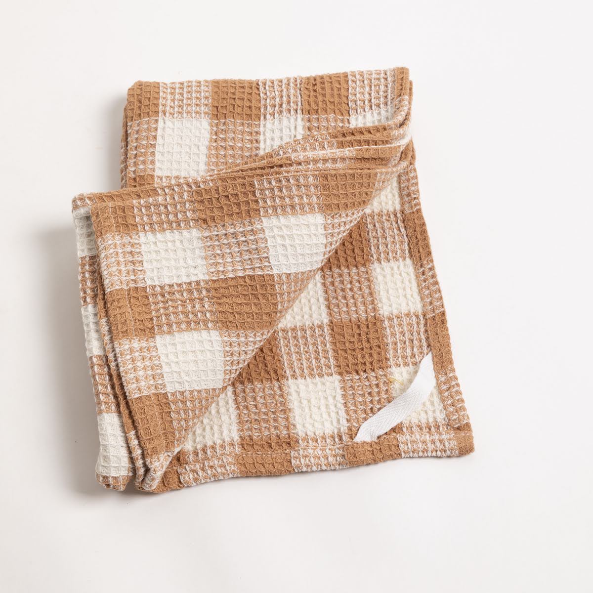 Muted Colors Gingham Waffle Weave Tea Towel - P I C N I C