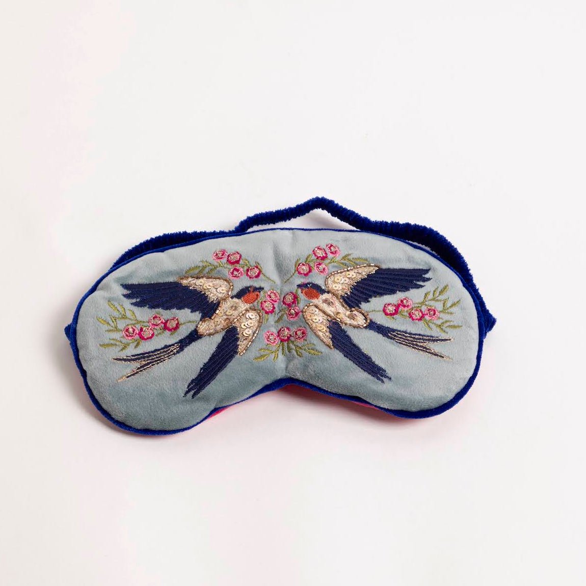 Swooping Swallows Velvet Lavender Sleep Mask - P I C N I C