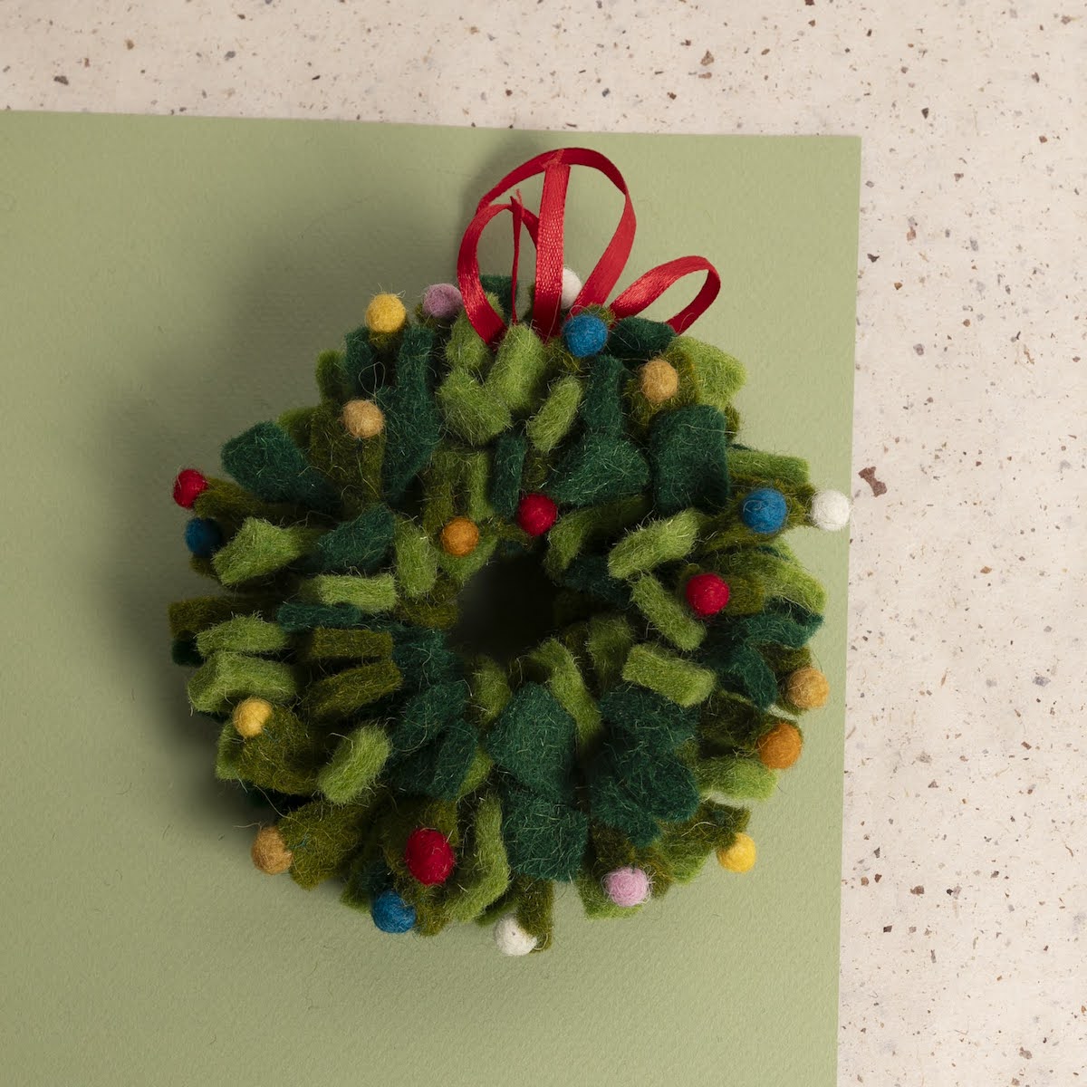 Round Wool Felt Wreath Ornament - P I C N I C 