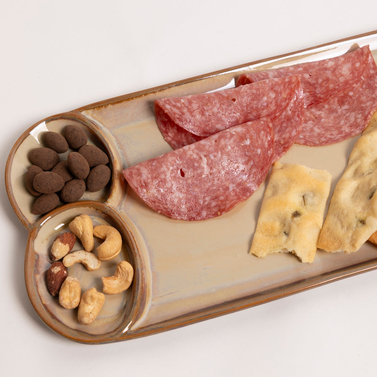 Stoneware Platter with Sections - P I C N I C