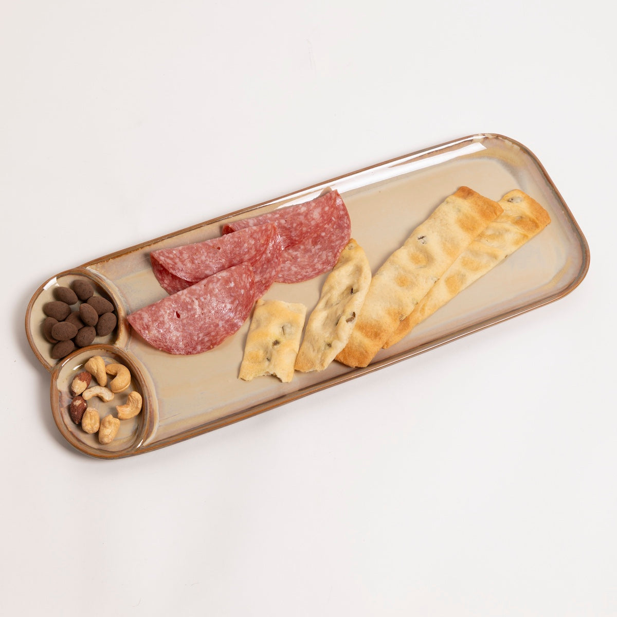 Stoneware Platter with Sections - P I C N I C