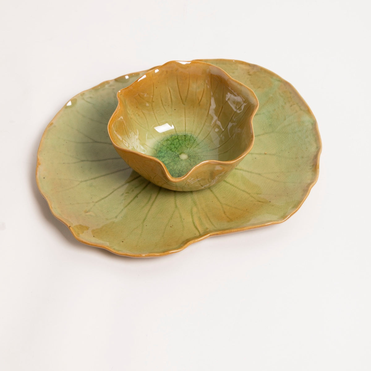 Water Lily Chip & Dip Bowl - P I C N I C