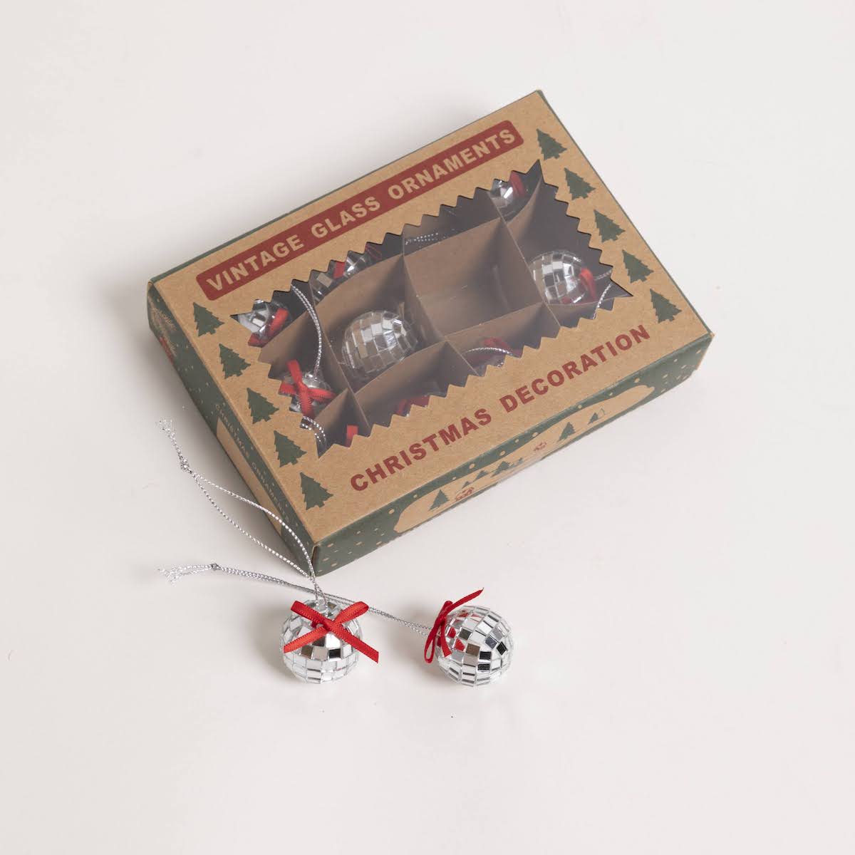 Disco Ball Mini Glass Ornament Box Set - P I C N I C