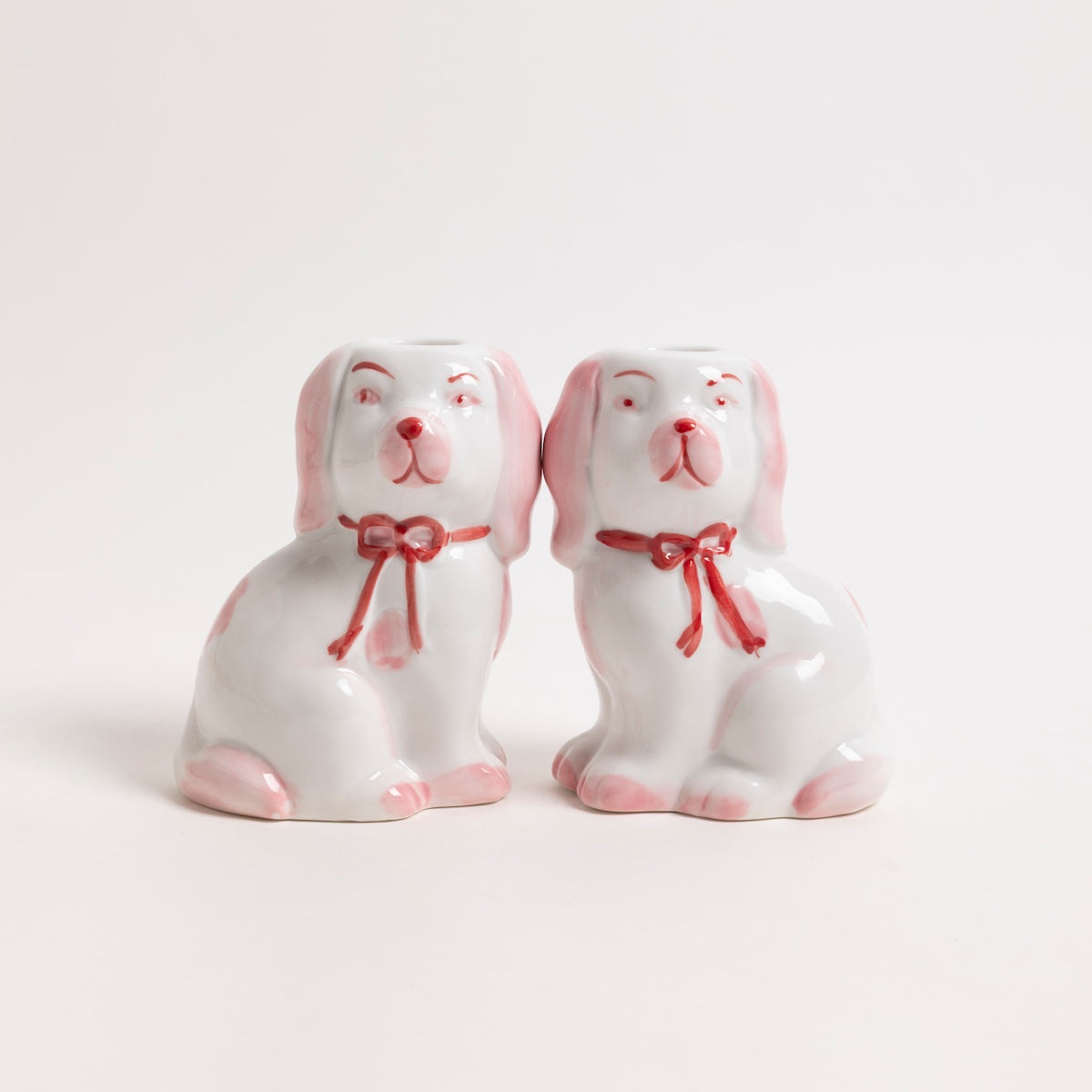 Stoneware Staffordshire Dog Taper Holder - P I C N I C