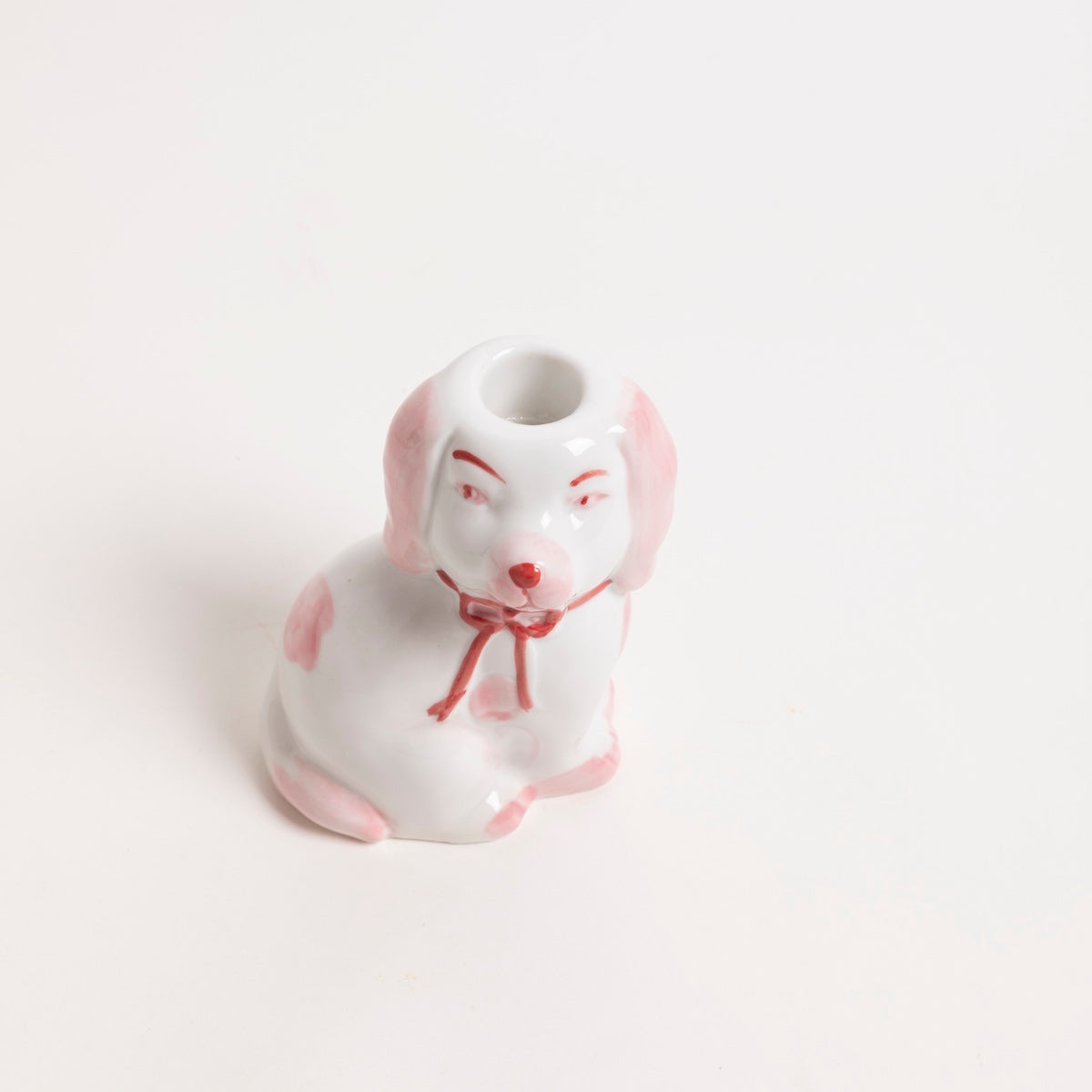 Stoneware Staffordshire Dog Taper Holder - P I C N I C