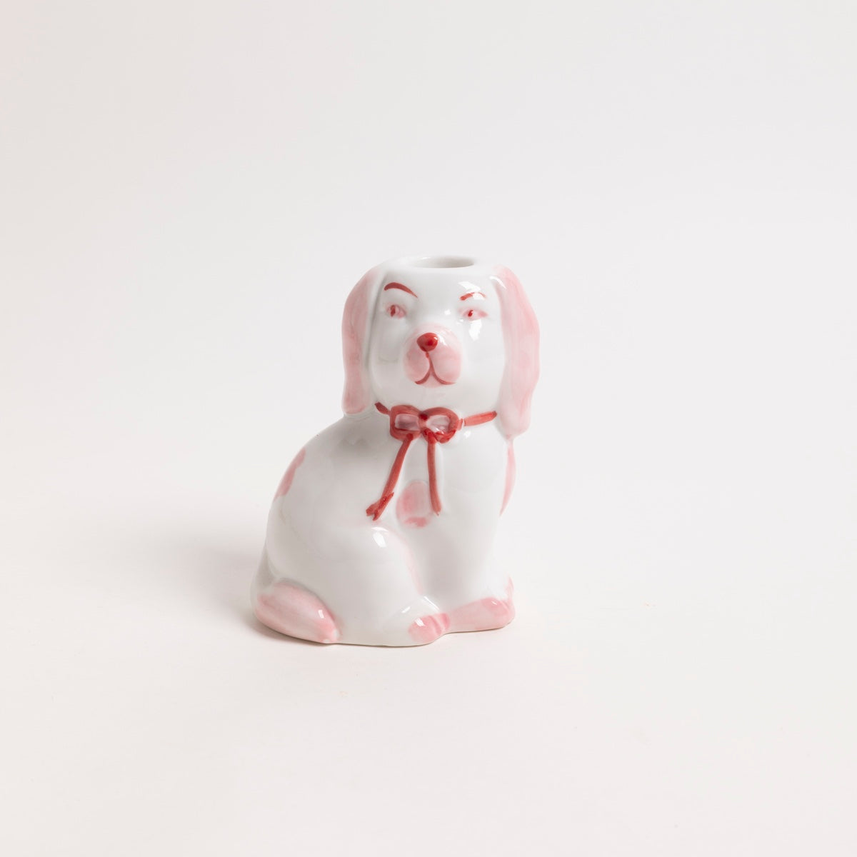 Stoneware Staffordshire Dog Taper Holder - P I C N I C