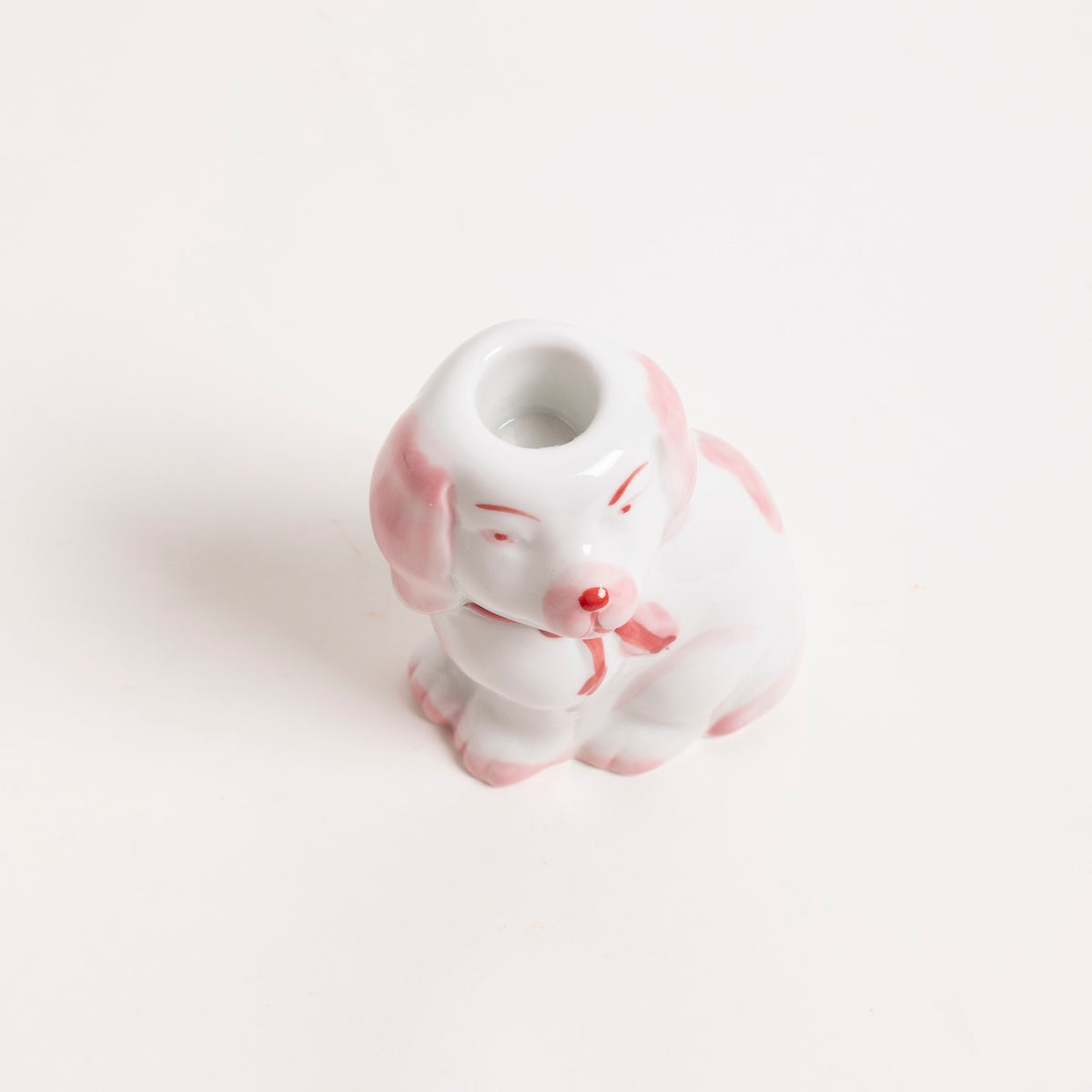 Stoneware Staffordshire Dog Taper Holder - P I C N I C