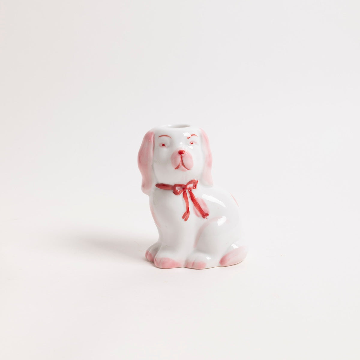 Stoneware Staffordshire Dog Taper Holder - P I C N I C