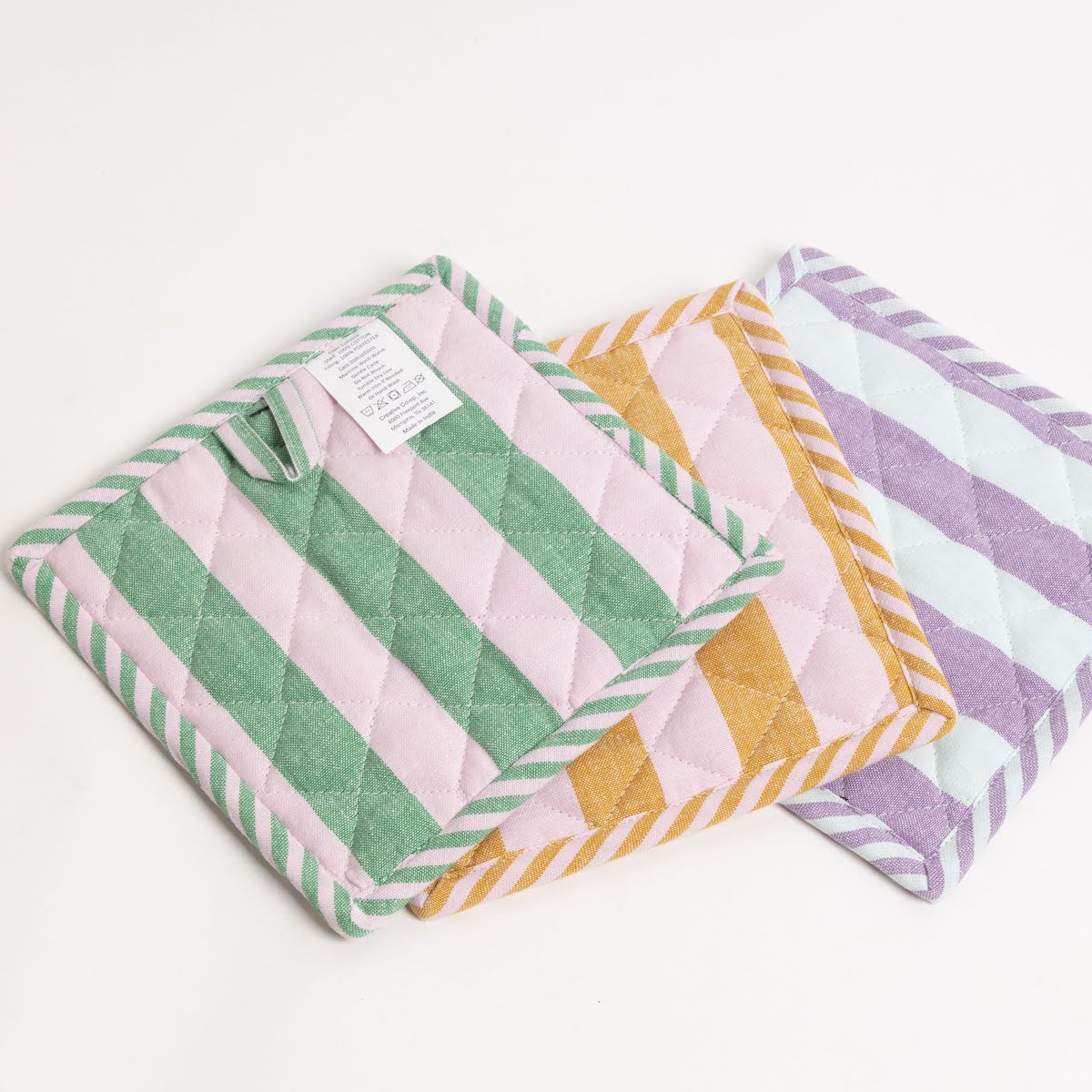 Miramar Woven Cotton Striped Pot Holder - P I C N I C