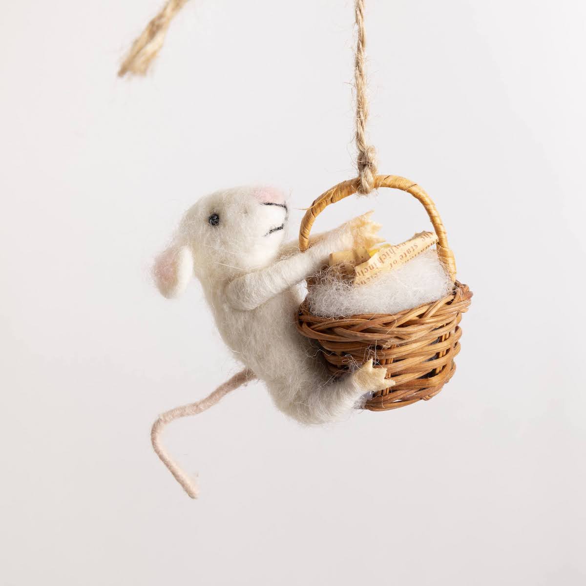 Handmade Wool Felt Mice Ornament - P I C N I C