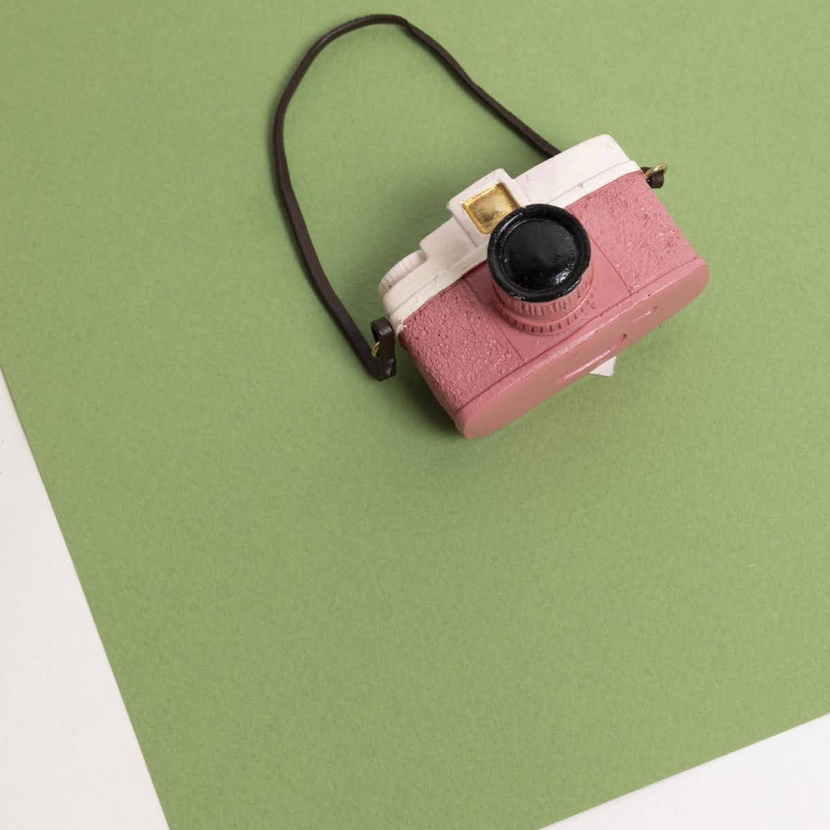 Resin Camera Ornament - P I C N I C