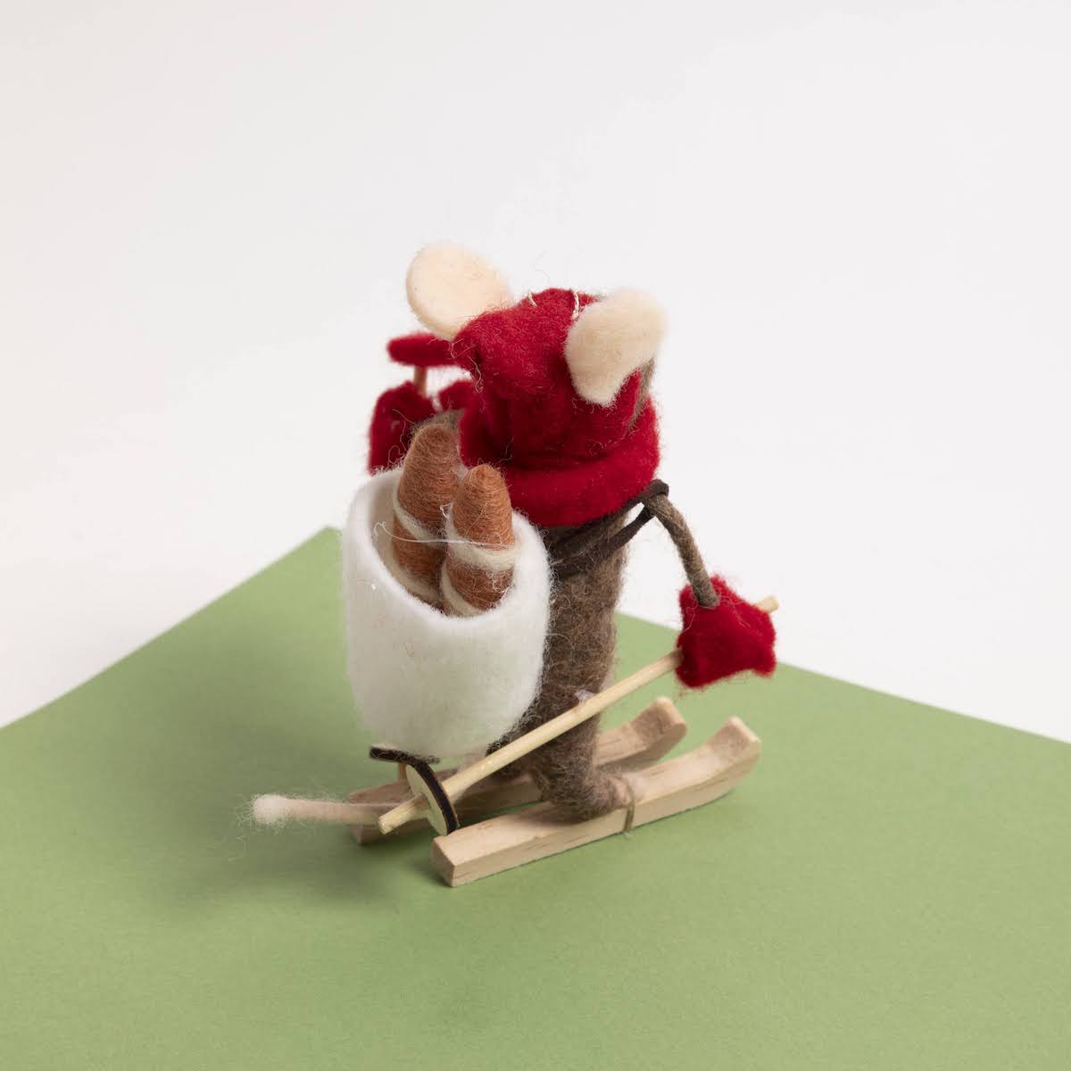 Handmade Wool Felt Mouse Gourmand Ornament - P I C N I C