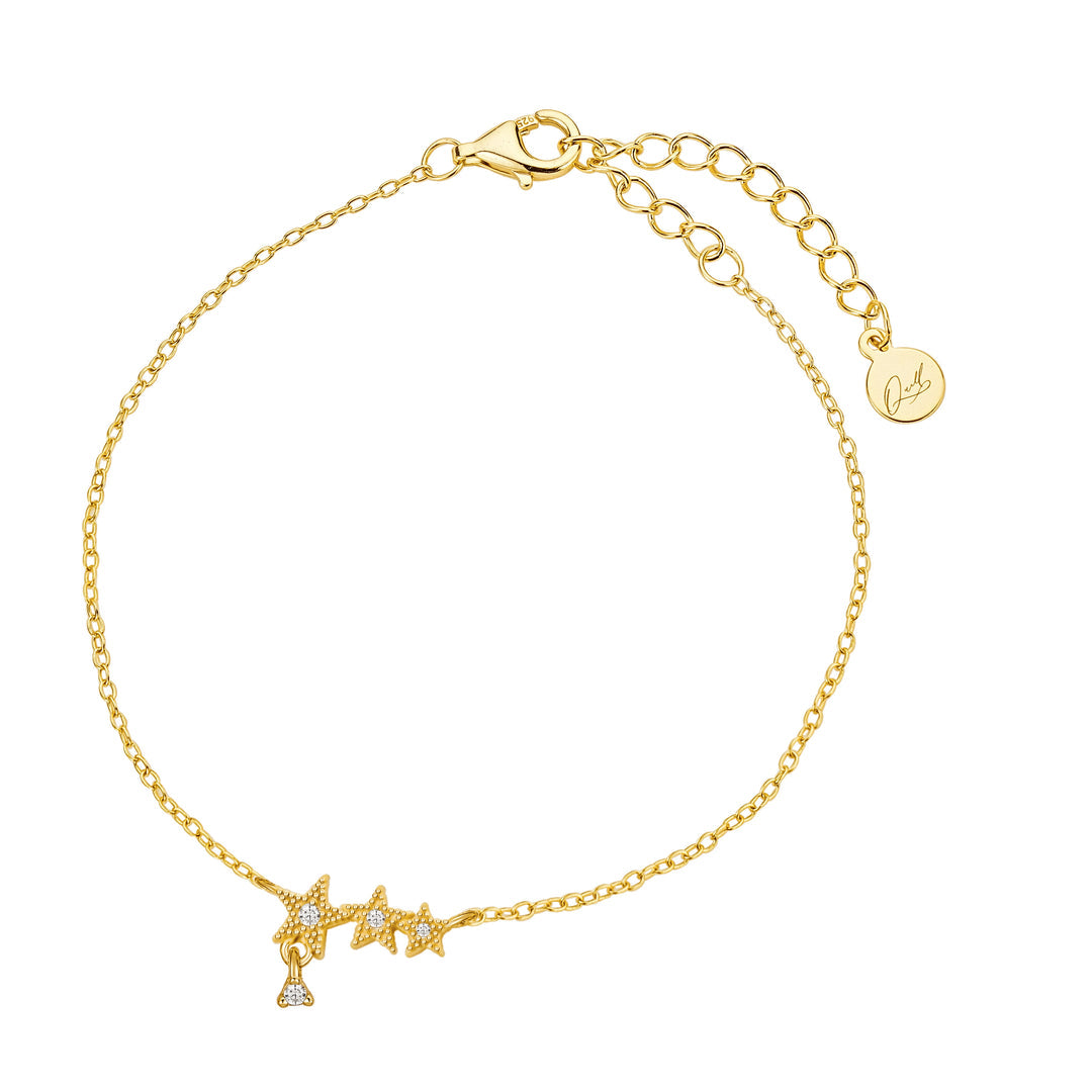 Stella Triple Stars Gold Charm Bracelet - P I C N I C 