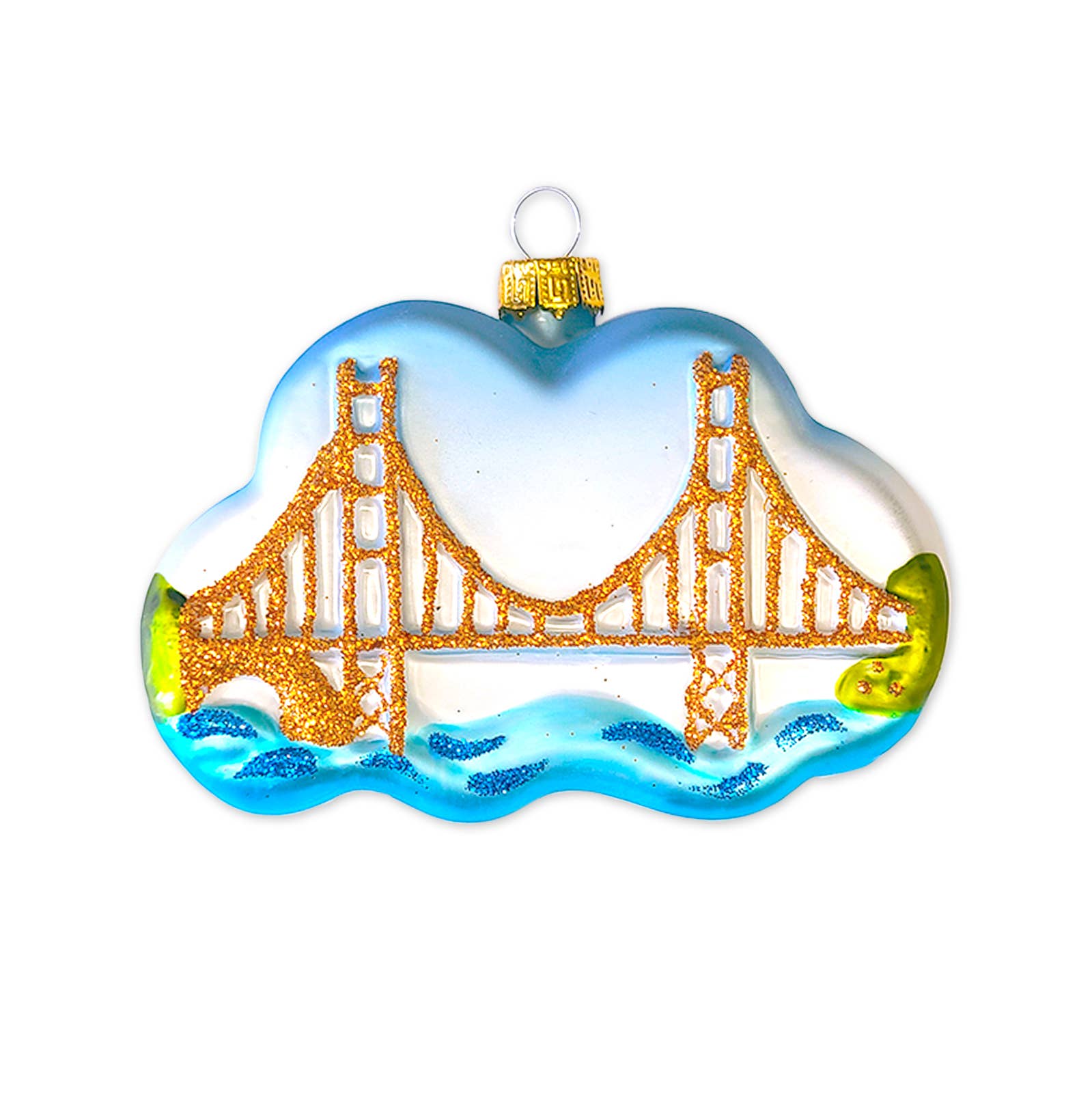 Golden Gate Bridge Blown Glass Mold Ornament - P I C N I C 