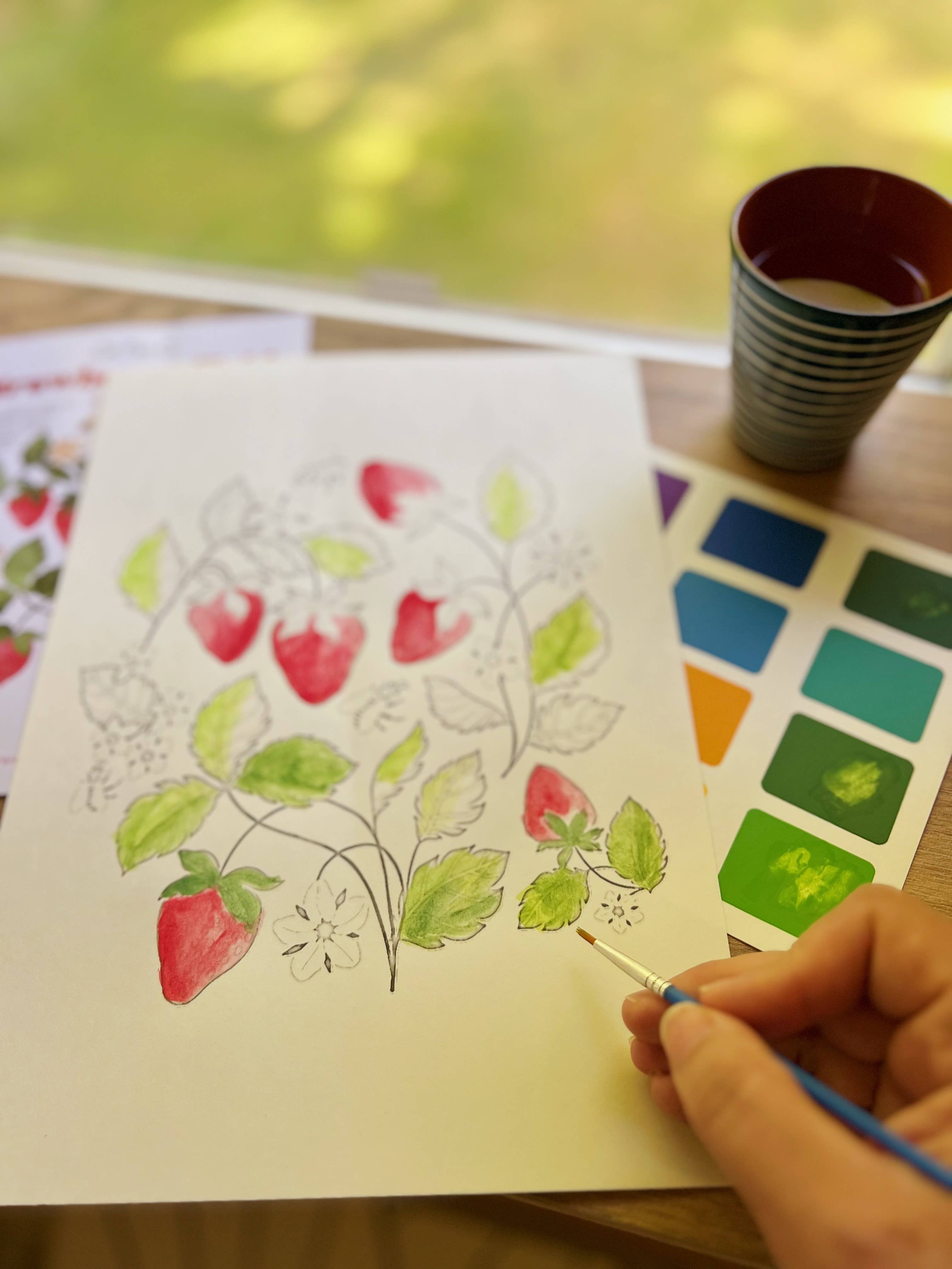 Strawberry Fields Watercolor Painting Kit - P I C N I C