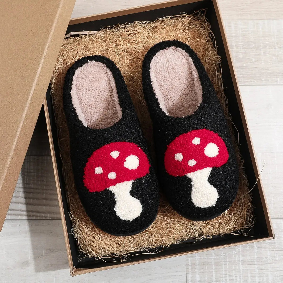 Toadstool Furry Indoor Slippers - P I C N I C