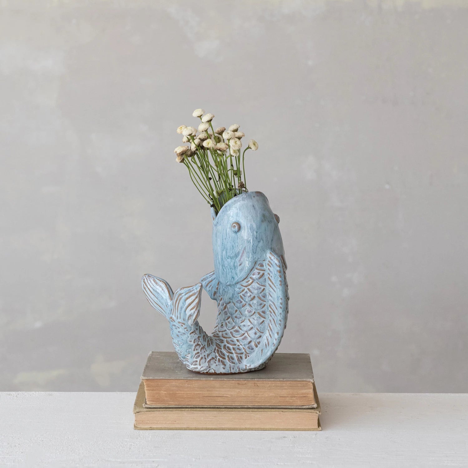 Umi Stoneware Fish Shaped Vase - P I C N I C