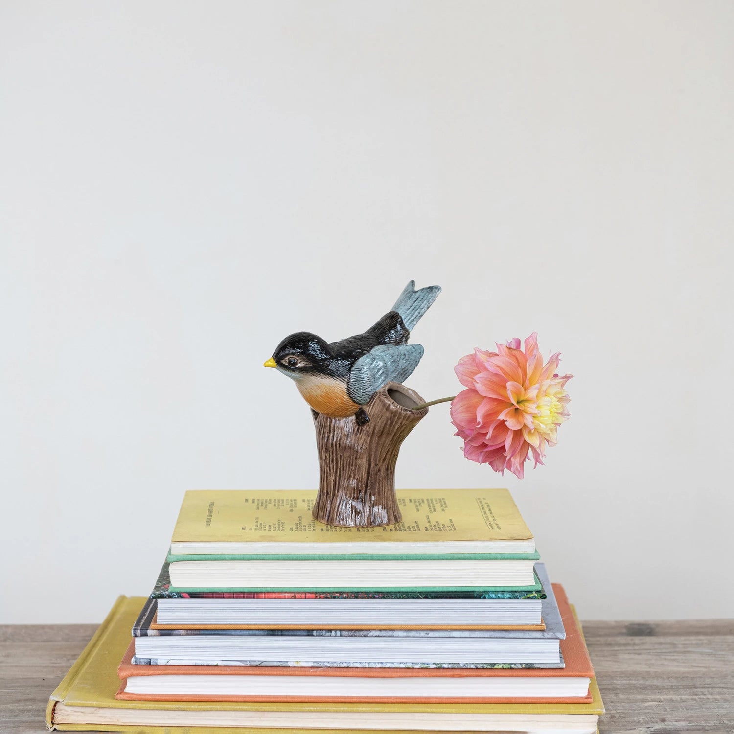 Lola Hand-Painted Stoneware Bird Vase - P I C N I C