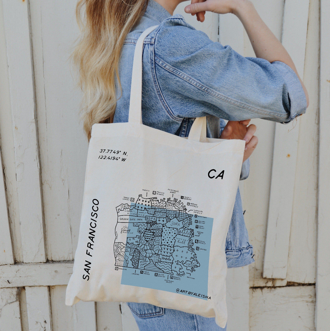 San Francisco Illustrated Map Tote - P I C N I C 
