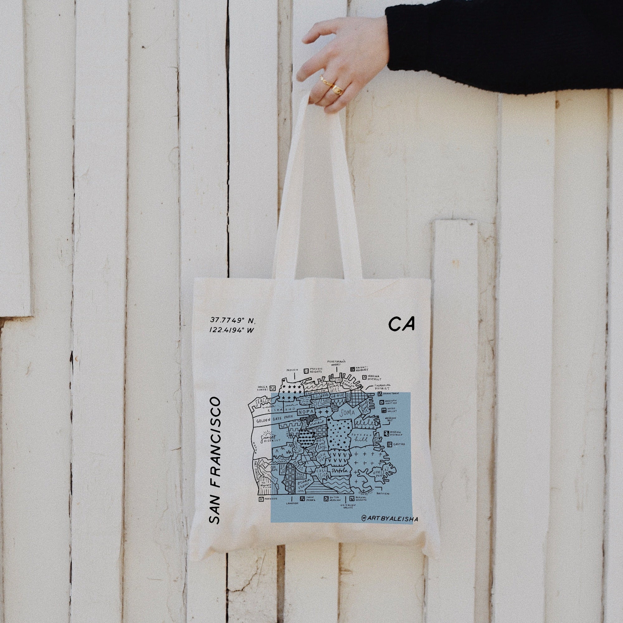 San Francisco Illustrated Map Tote - P I C N I C 