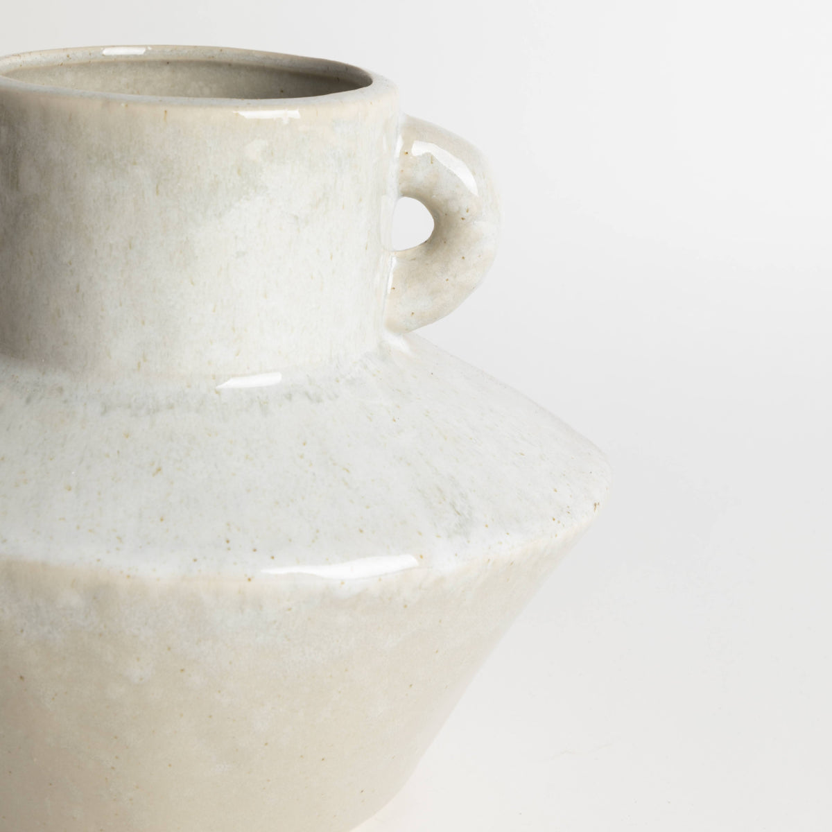 Double Handle Stoneware Vase with Reactive Glaze - P I C N I C 
