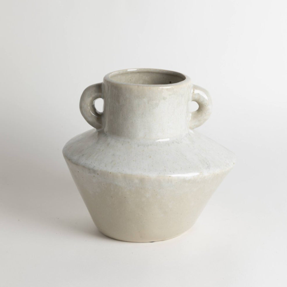 Double Handle Stoneware Vase with Reactive Glaze - P I C N I C 