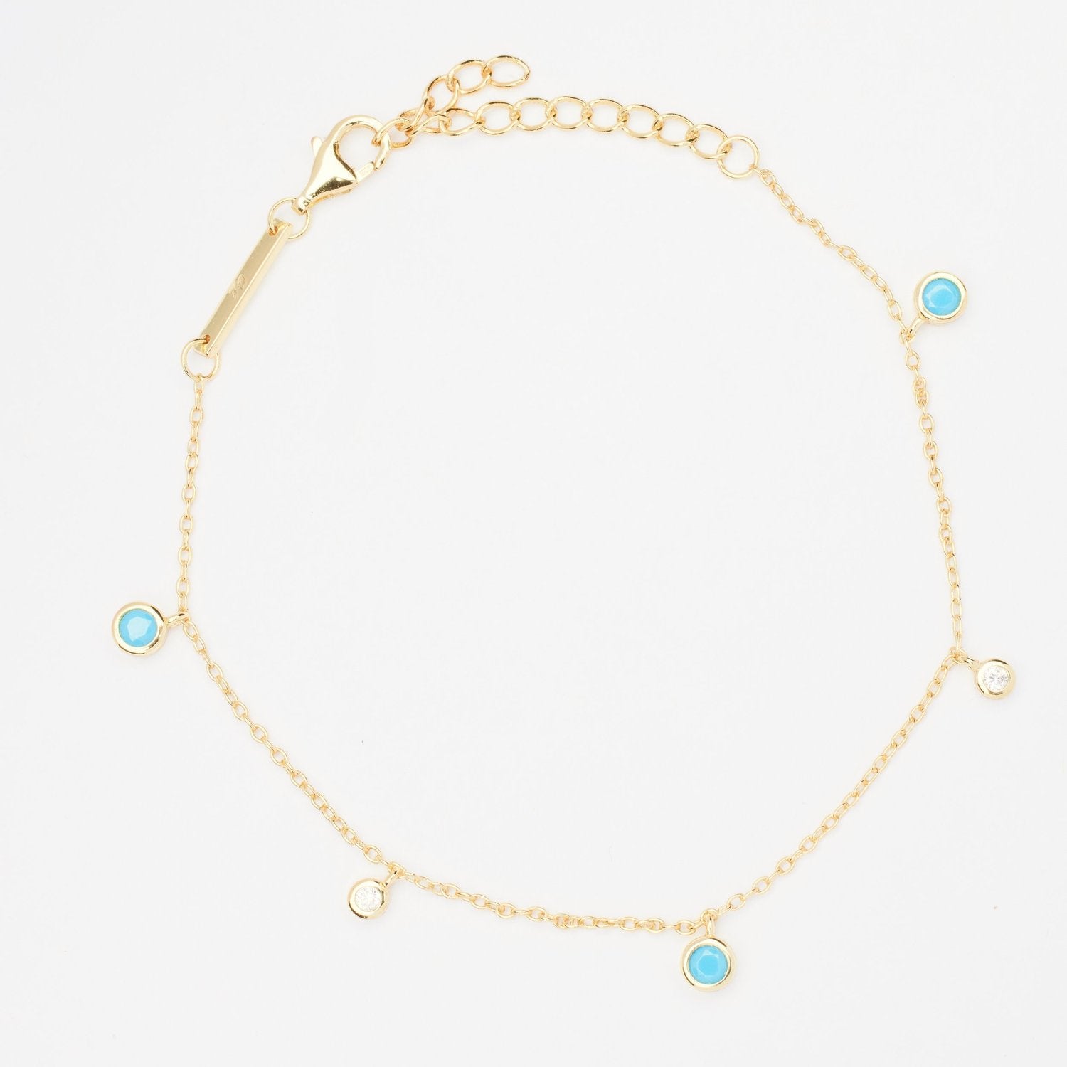 Maya Turquoise Chain Bracelet - P I C N I C 