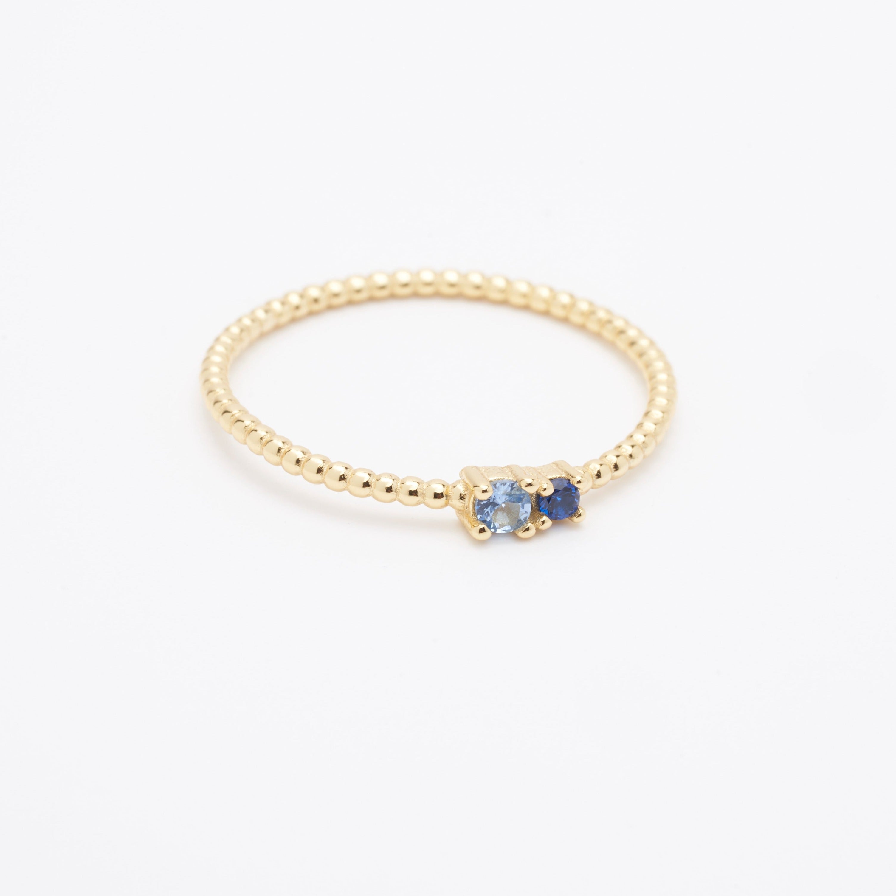 Jasmine Dual Blue Gemstone Ring - P I C N I C 