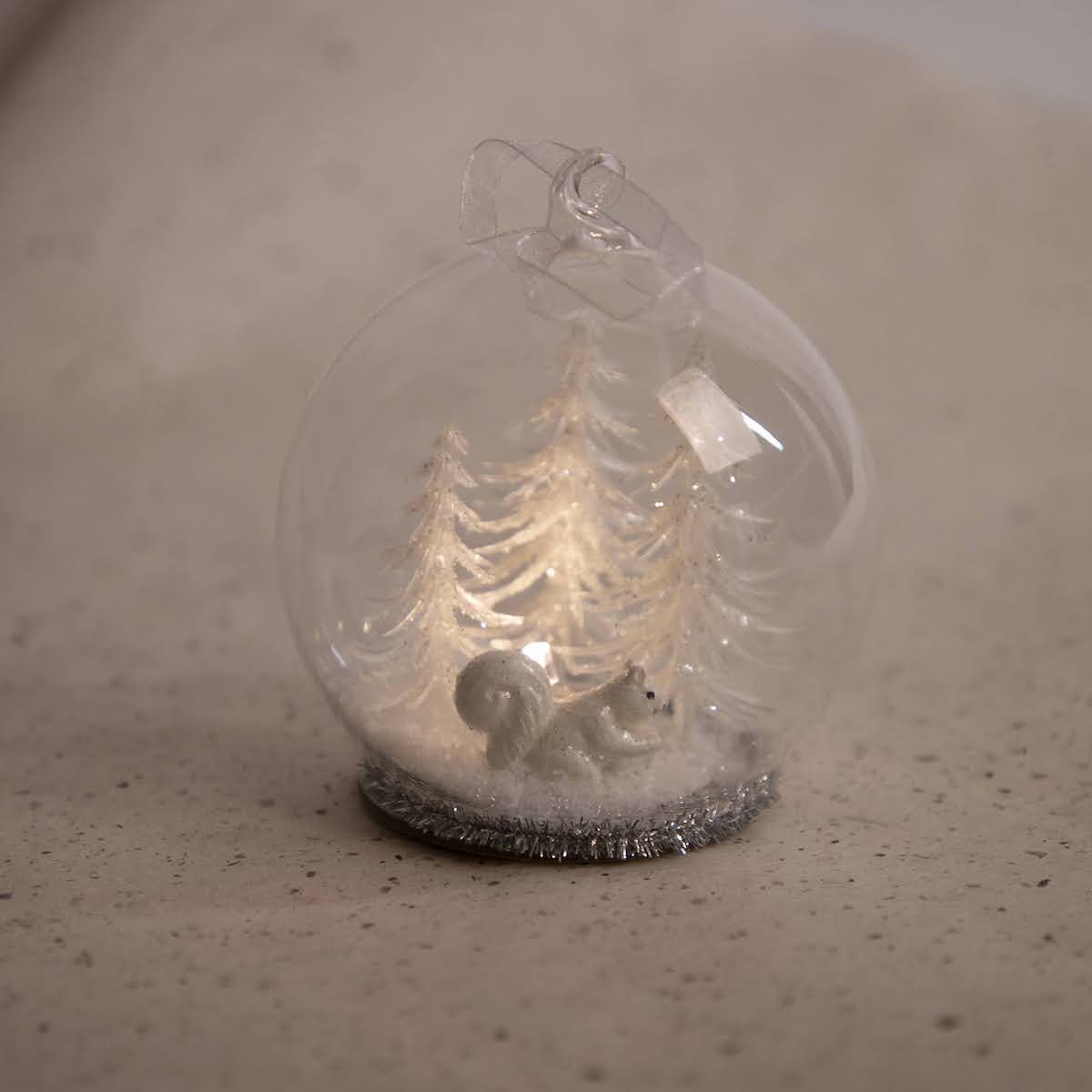 LED Glass Ball Snowglobe Ornament with LED Light - P I C N I C 